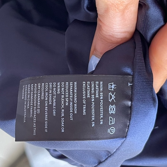 NWT Bardot Reid Navy Blue Lace Long Sleeve Minidress - Picture 9 of 12